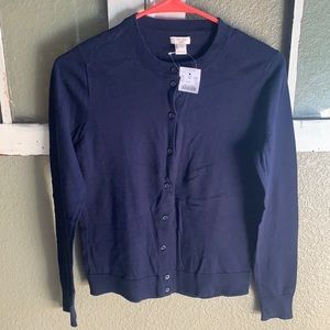 JCrew navy Caryn Cardigan small NWT